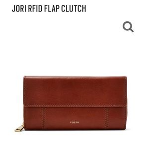 Fossil jori RFID flap clutch